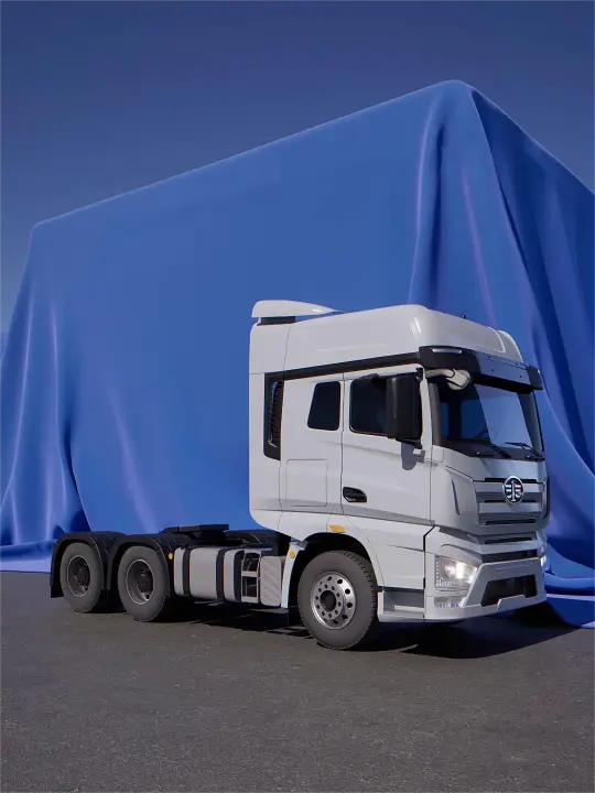 FAW truck unveiling the new sales center.
