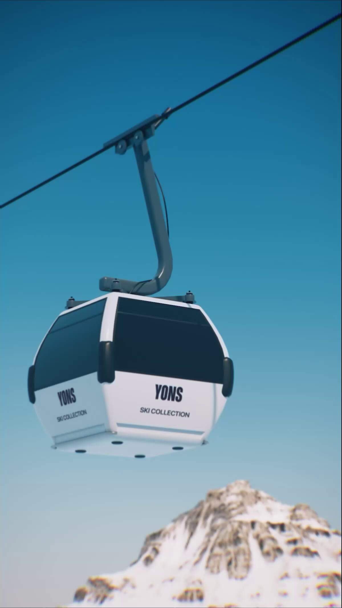 A simple 3d animation for YONS' ski clothing collection. A cable car over the mountains. Thumbnail